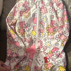 Hello Kitty Pink and Yellow floral wind breaker